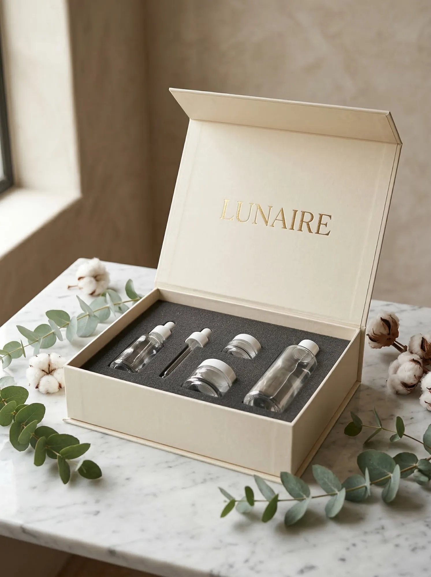 LUNAIRE luxury subscription box with skincare set