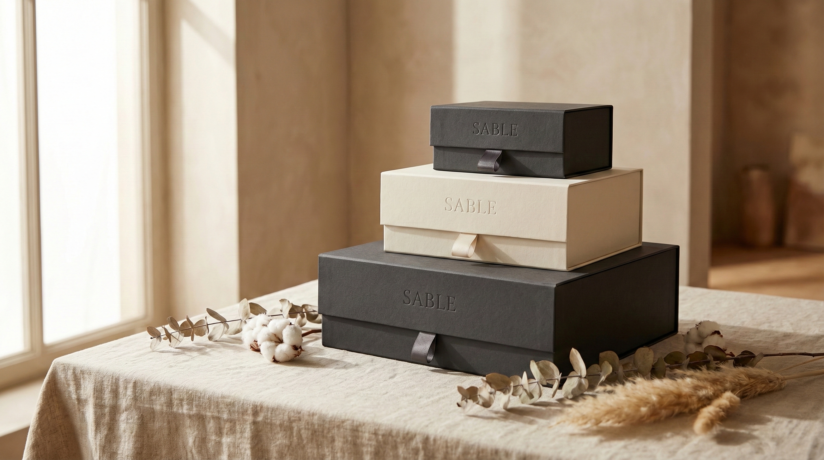 Tivoli Bakery kraft cake box with twine tie and custom label