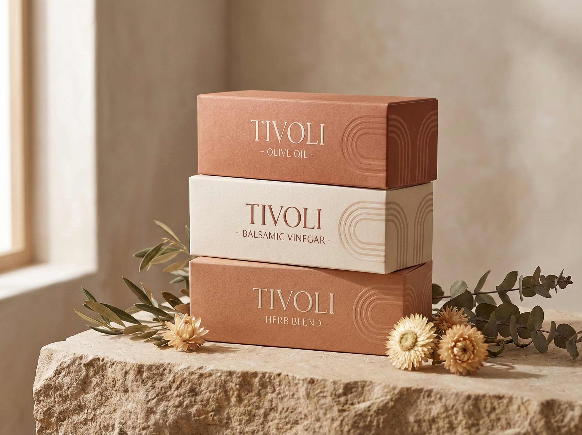 Sable luxury rigid box with gold foil branding standing upright